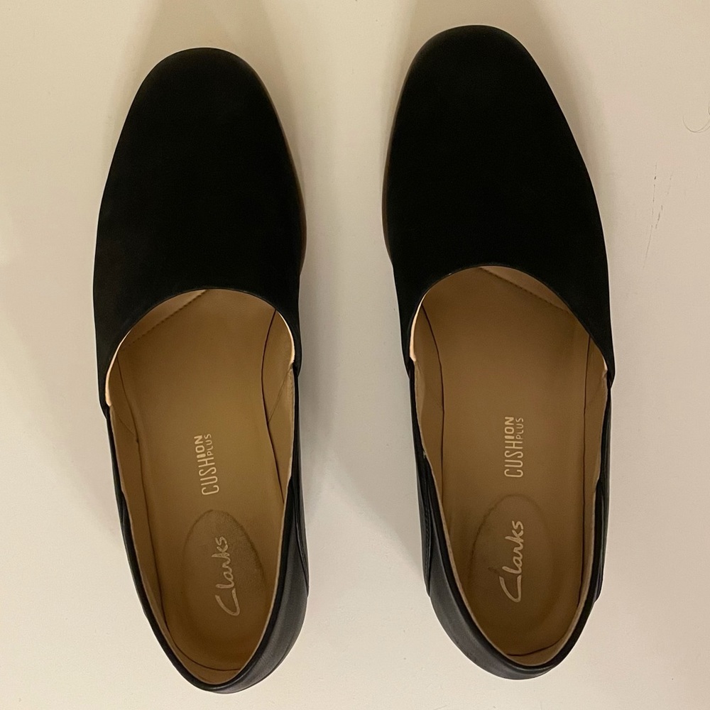 Clarks Pure Tone Loafers - Black Leather